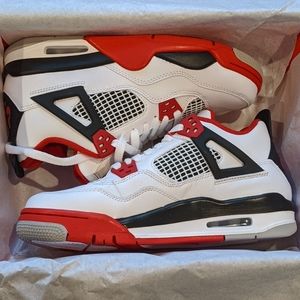 Unisex Jordan 4 retro Fire Red